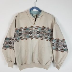 Vintage Art Unlimited Aztec Graphic Pullover